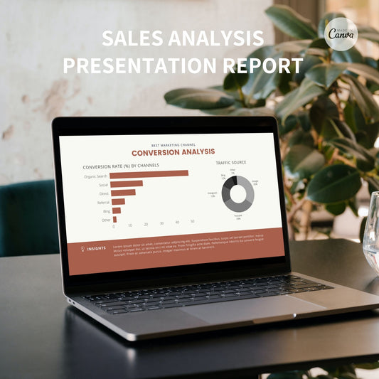 Sales Analysis Report Canva Template