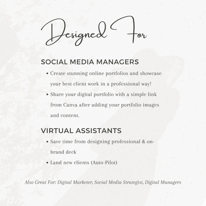 Social Media Manager Portfolio Canva Template