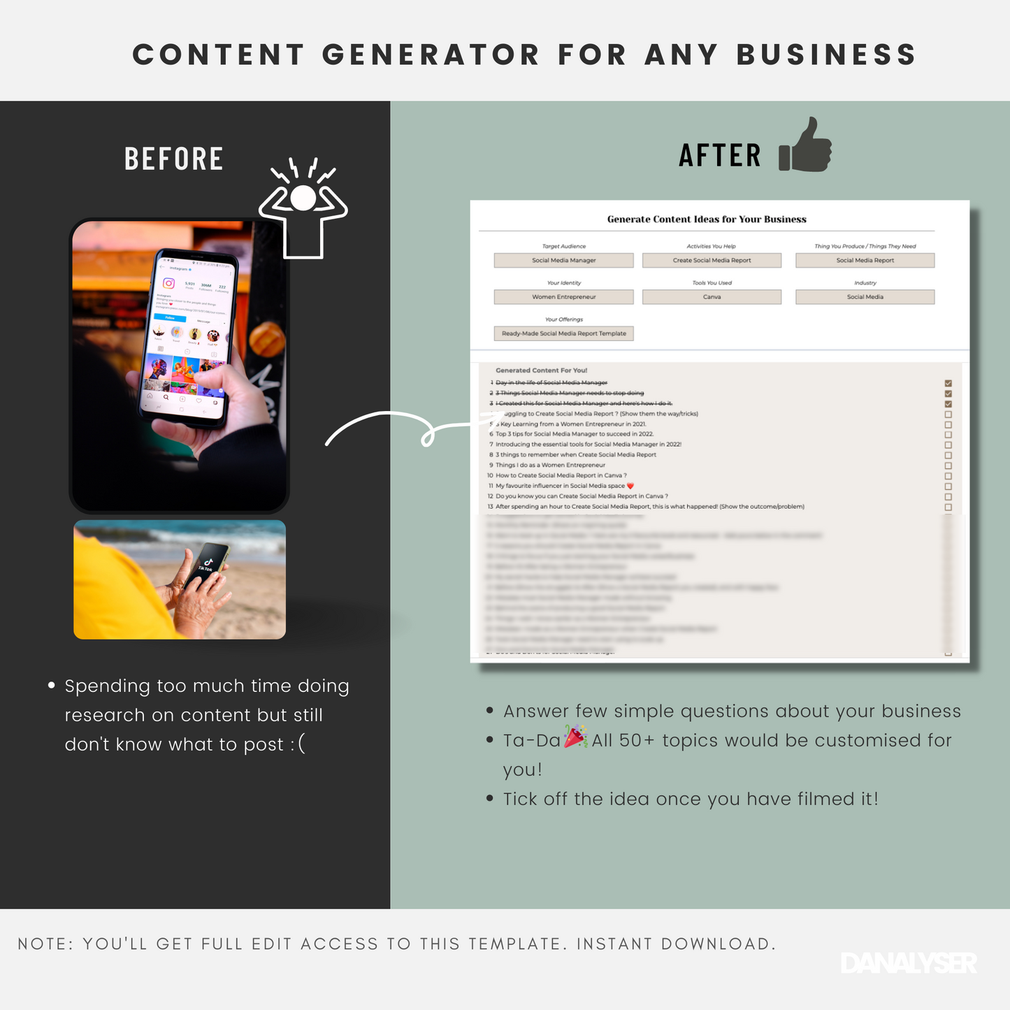 Social Media Content Ideas Generator