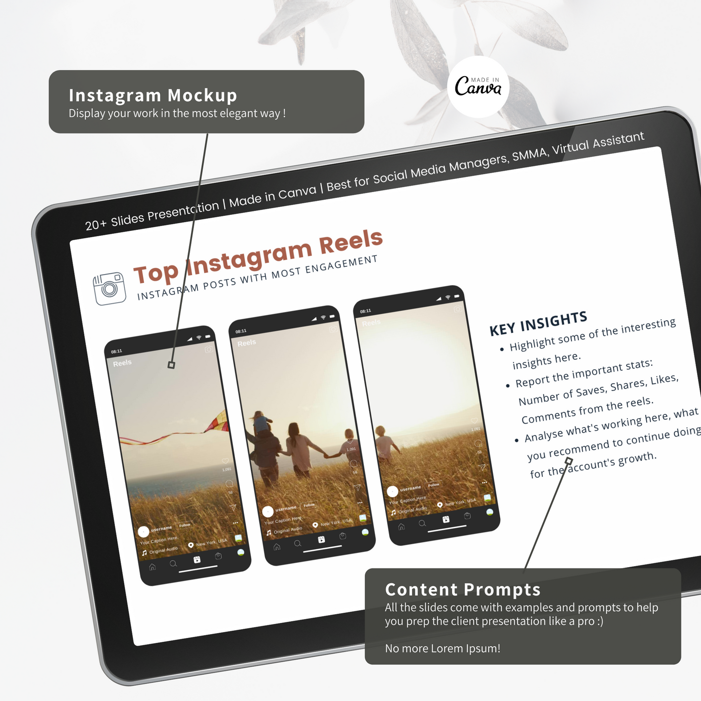 Social Media Analytics Presentation Canva Template