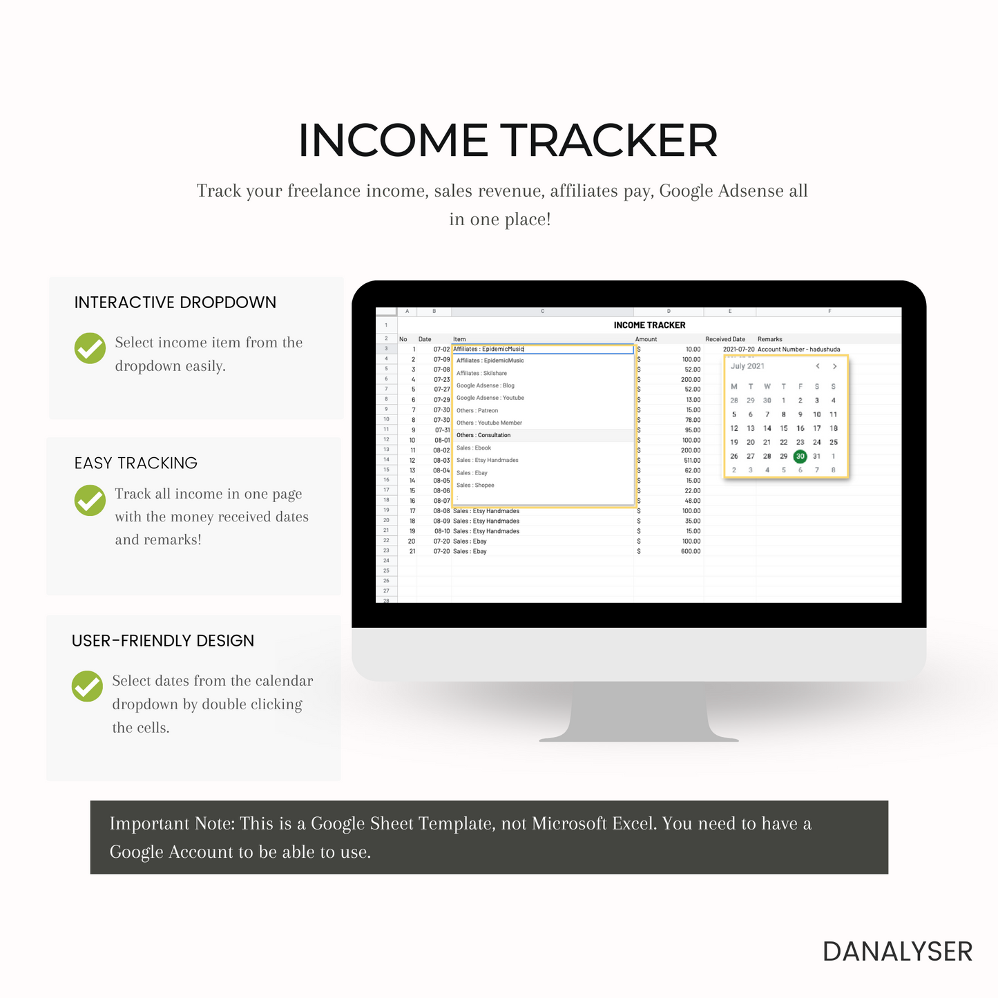 4 IN 1 Small Business Finance Planner Template