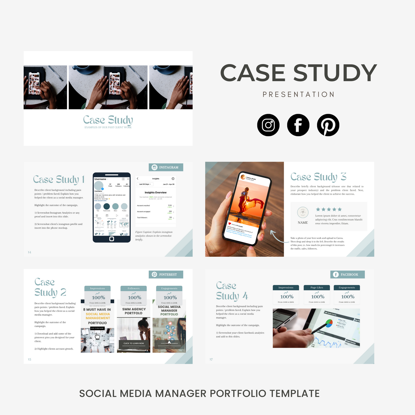 Social Media Manager Portfolio Canva Template