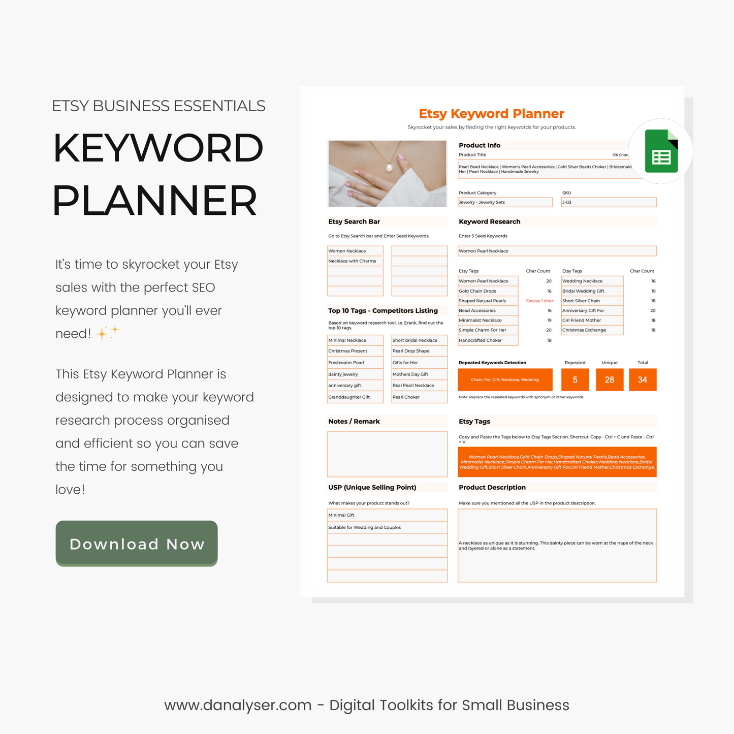 Etsy Keyword Planner