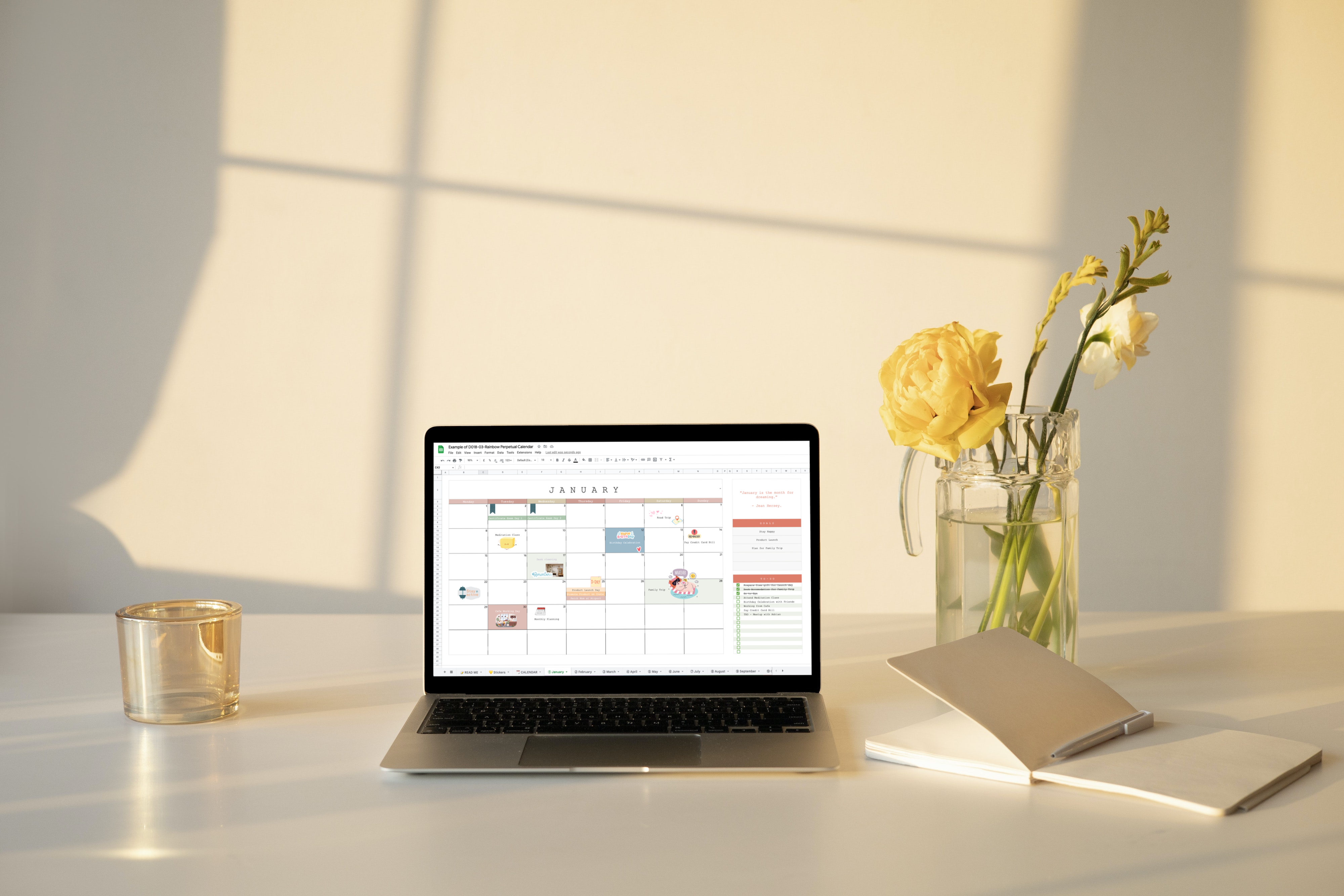 Google Sheets Calendar Planner Danalyser