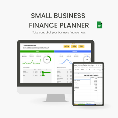 4 IN 1 Small Business Finance Planner Template