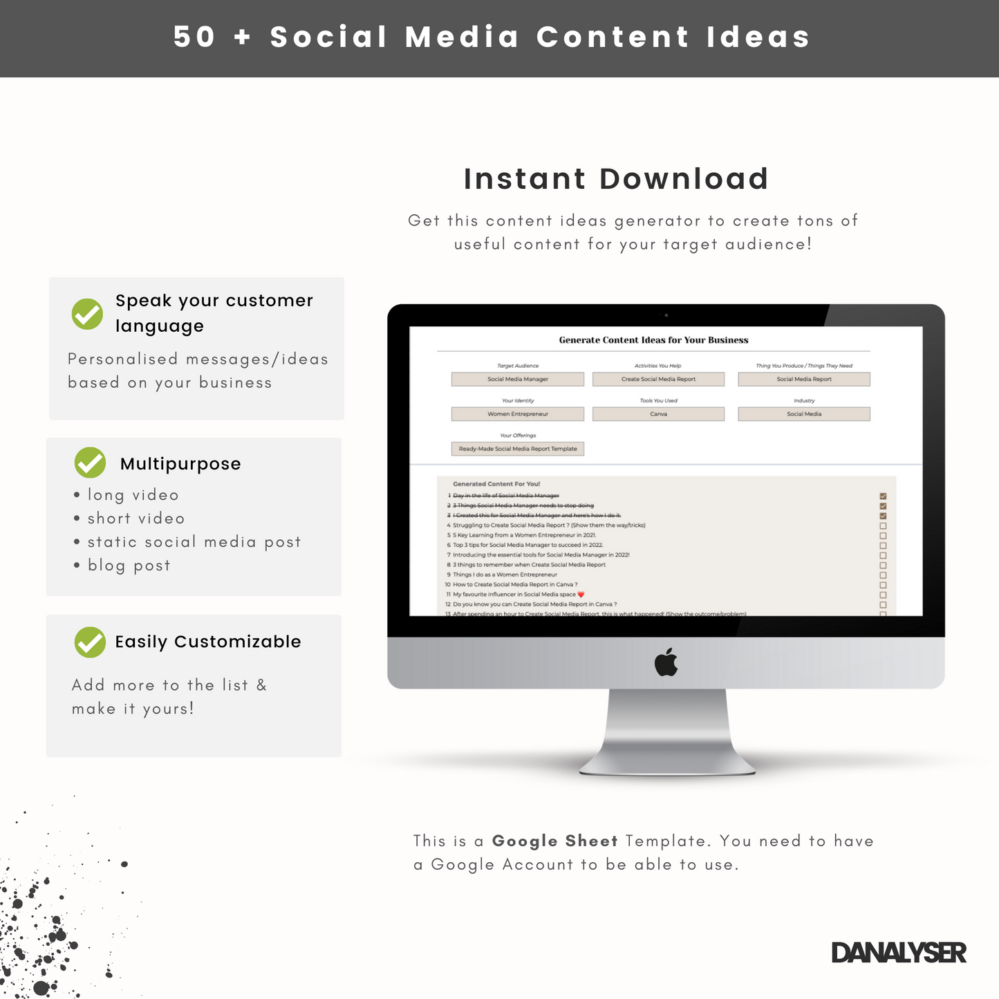 Social Media Content Ideas Generator