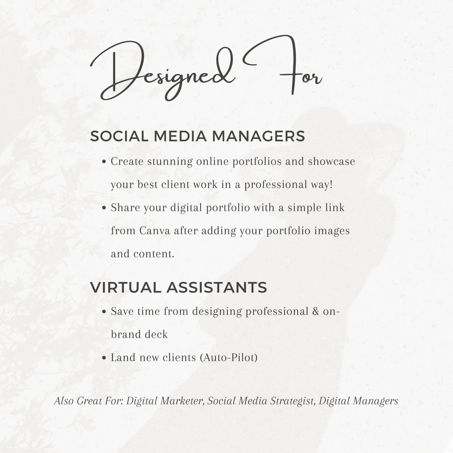 Social Media Manager Portfolio Canva Template
