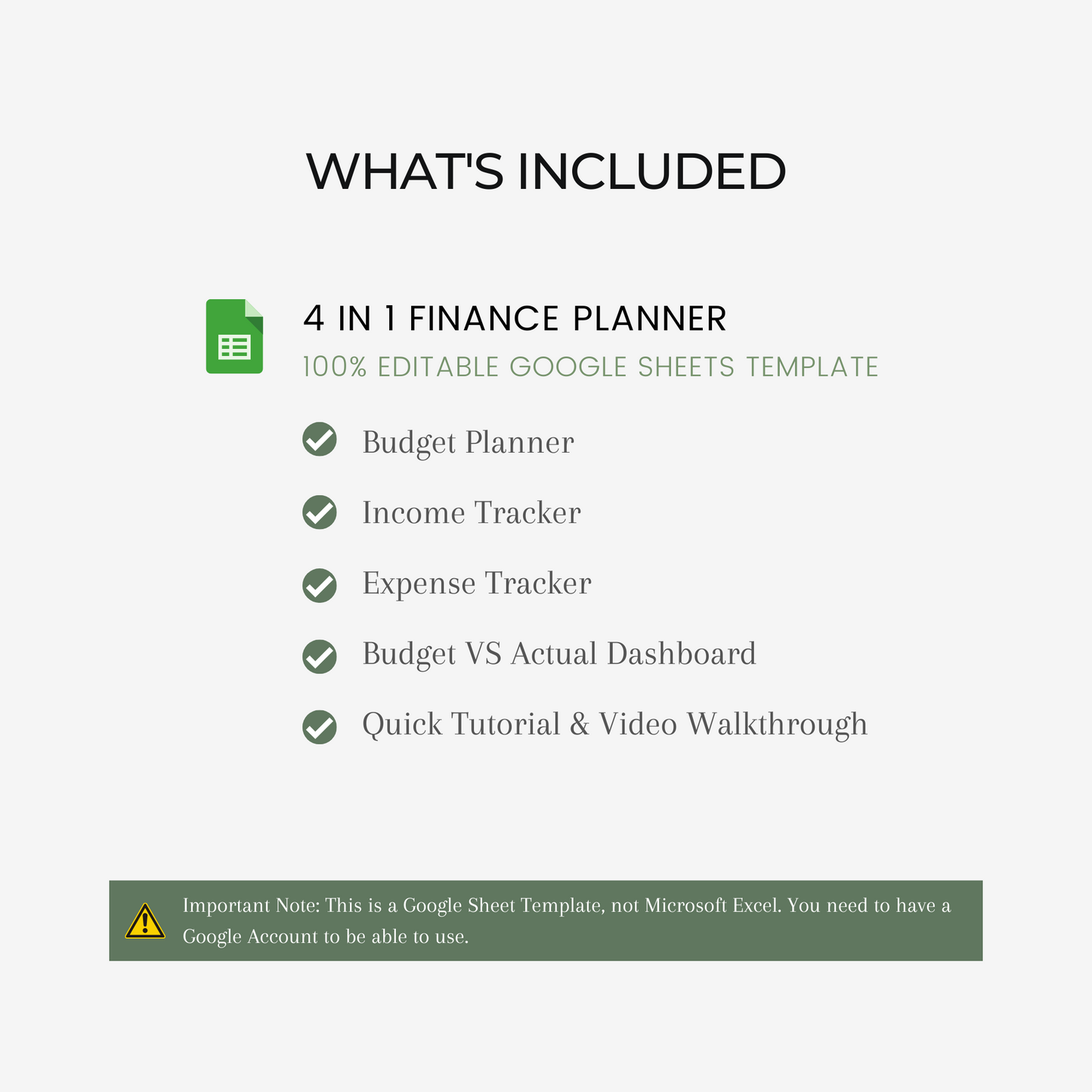 4 IN 1 Small Business Finance Planner Template