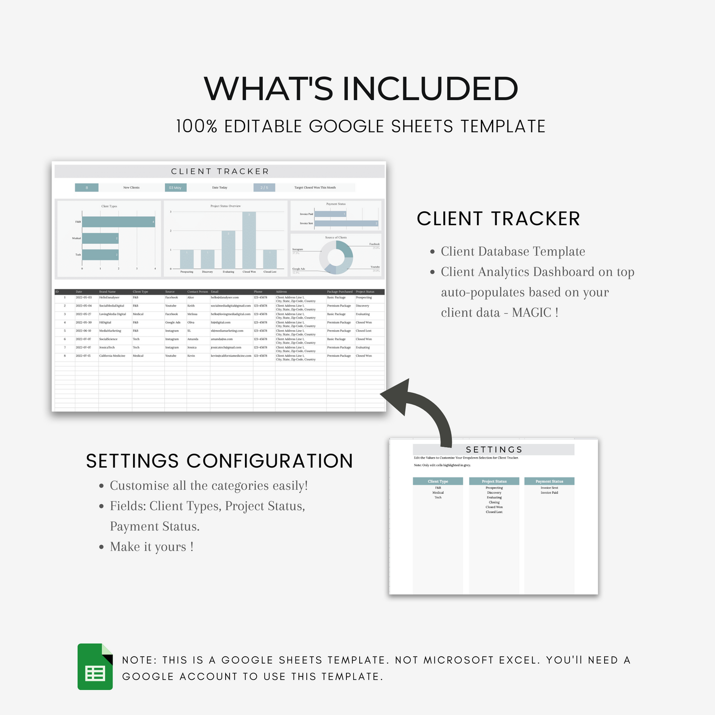 Client Tracker Spreadsheets