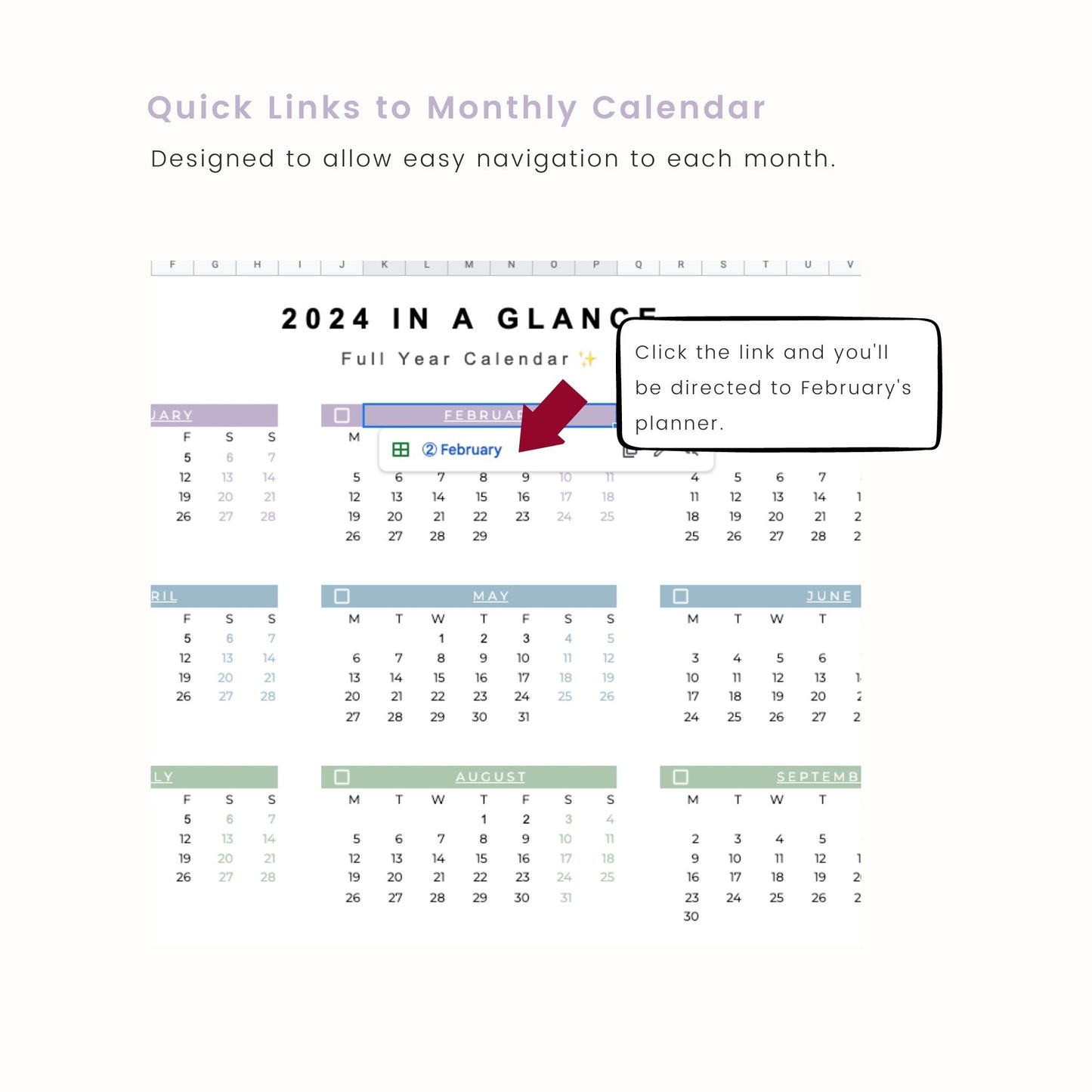 Google Sheets Calendar Planner