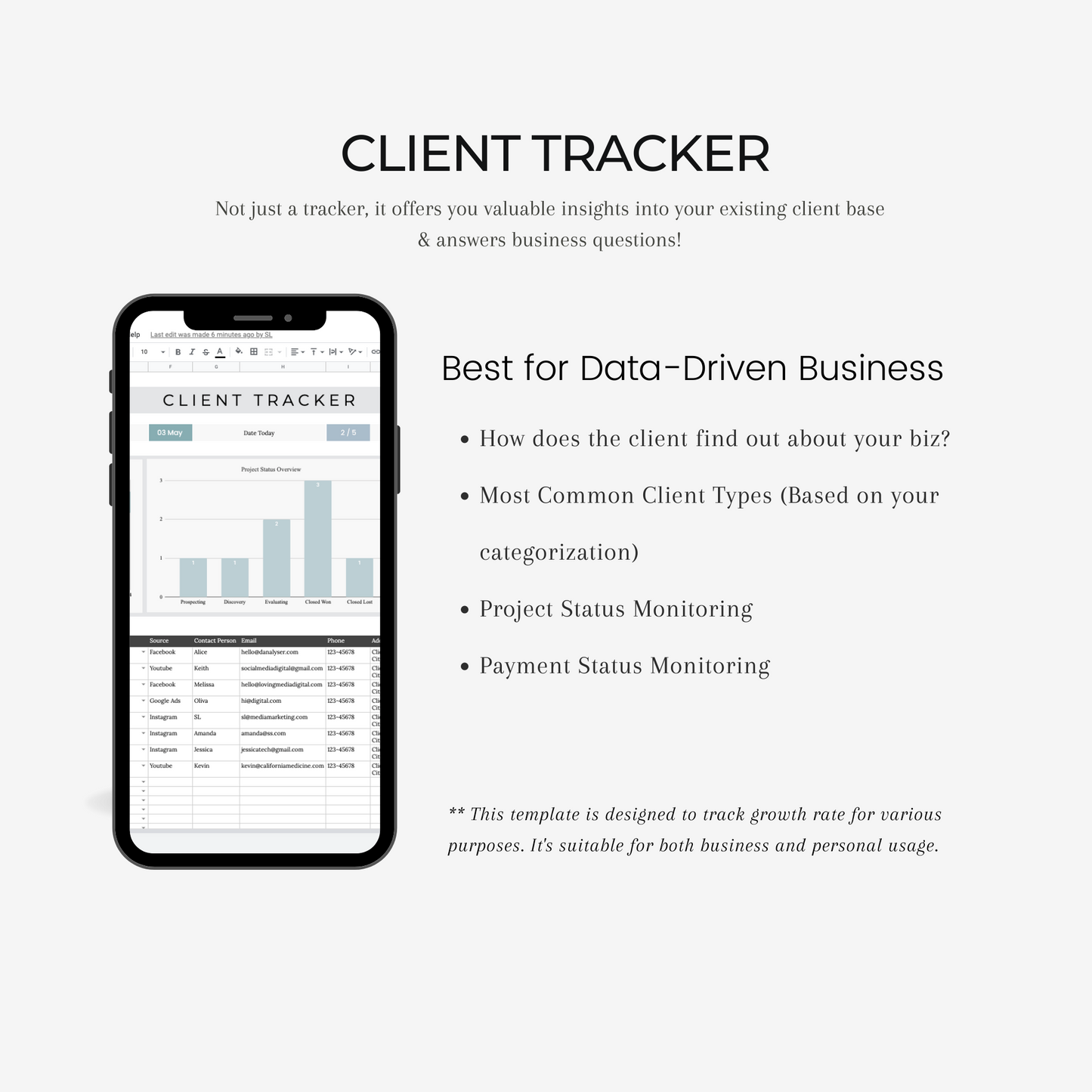 Client Tracker Spreadsheets